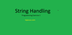String Handling Programming Exercise 1 in C/C++ October 29, 2020Ali Ashfaq What is String in C/C++?