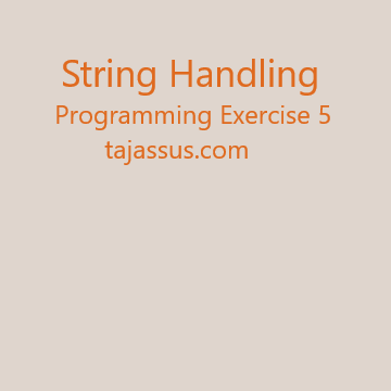 String Handling Programming Exercise 5 in C/C++