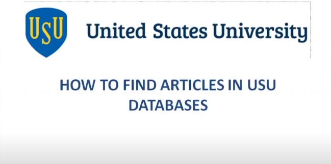 How to find articles in the USU library to databases?