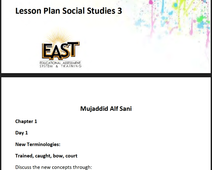 Social Studies Lesson plans for B.ed/ M.ed teaching practices (8607_8608) new pattern in 2021
