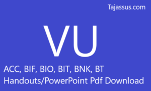 ACC, BIF, BIO, BIT, BNK, BT Handouts/PowerPoint Pdf