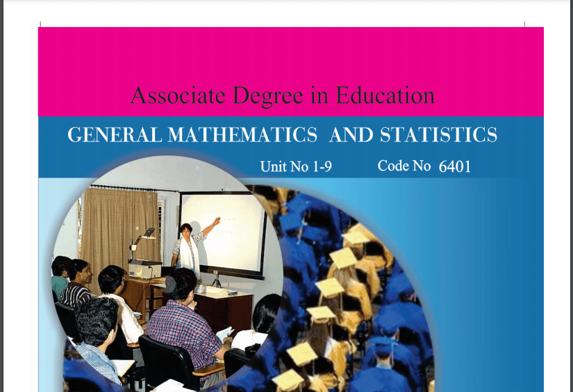 6401/GENERAL MATH AND STATISTICS AIOU B.ED Book Download