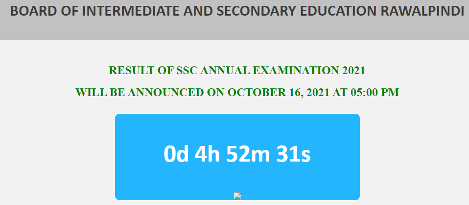 Check Rawalpindi Board Matric Result 2021