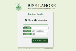 Check BISE Lahore Matric Result 2021
