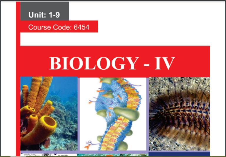 6454/BIOLOGY-IV AIOU B.ED Book Download » TAJASSUS