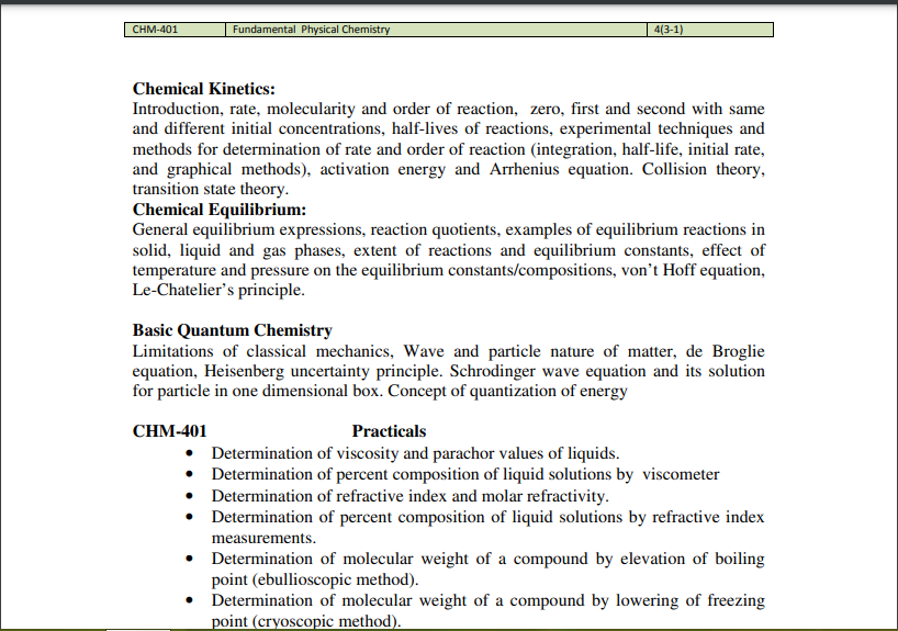 CHM-401 Fundamental Physical Chemistry Book Pdf Download