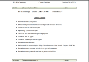 CSI-401 Computer Applications & Web-I Book Pdf Download