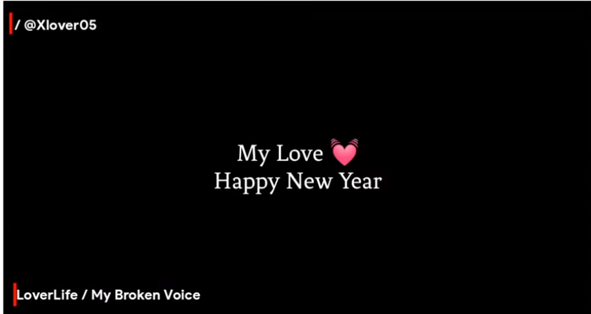 happy new year my love status video