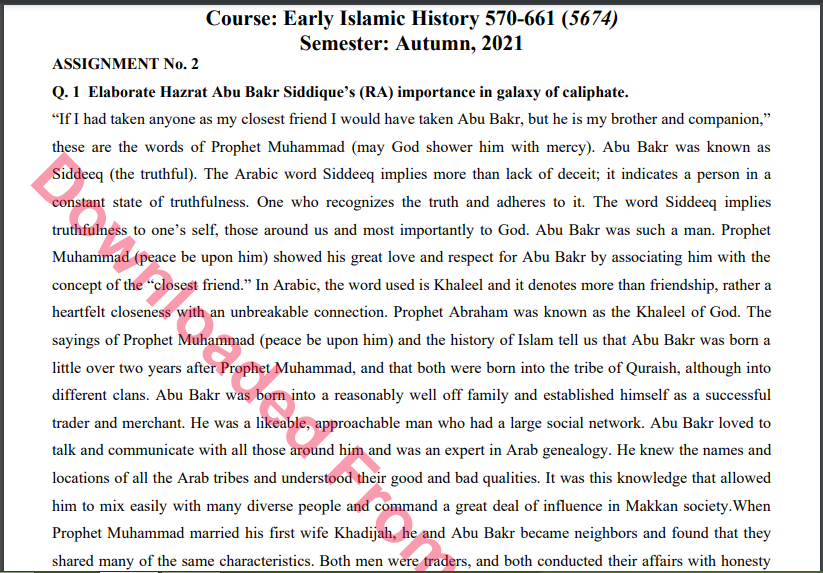 5674/Early Islamic History