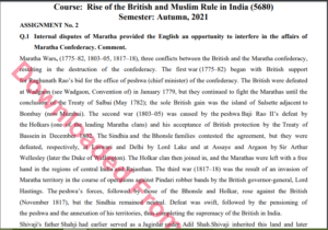 5680/Rise of the British and Muslim Rule in India Assignment No. 2 M.A History Solved Download