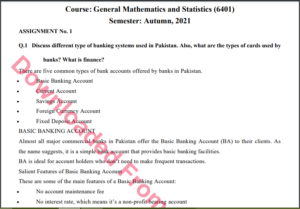 6401/General Mathematics and Statistics Solved Assignment No.1 B.ED History Download
