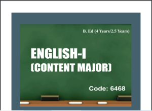 AIOU 6468/ENGLISH -I B.ED Book Download