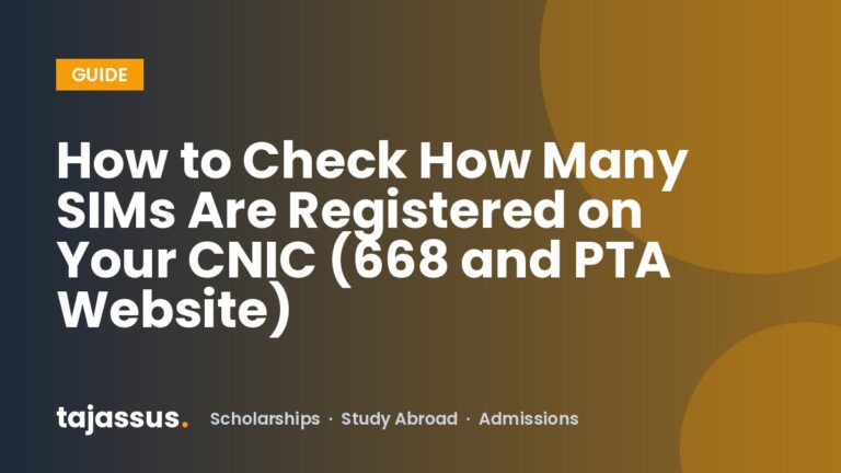 How to Check How Many SIMs Are Registered on Your CNIC (668 and PTA Website)