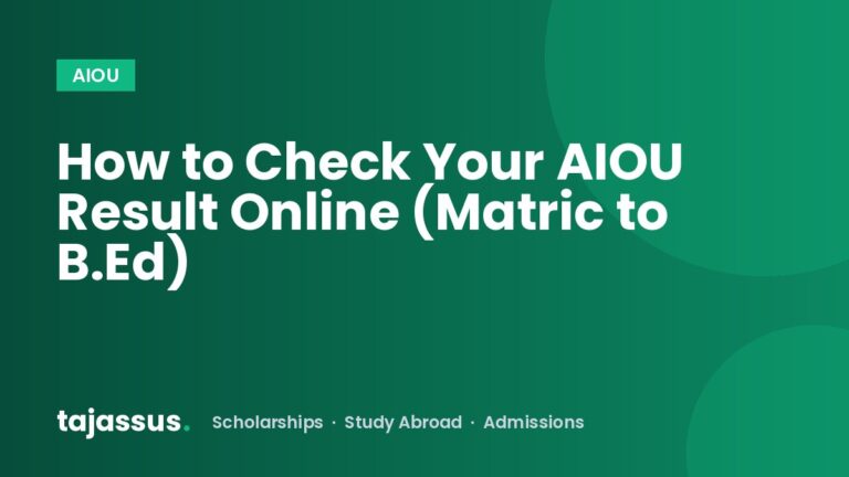 How to Check Your AIOU Result Online (Matric to B.Ed)