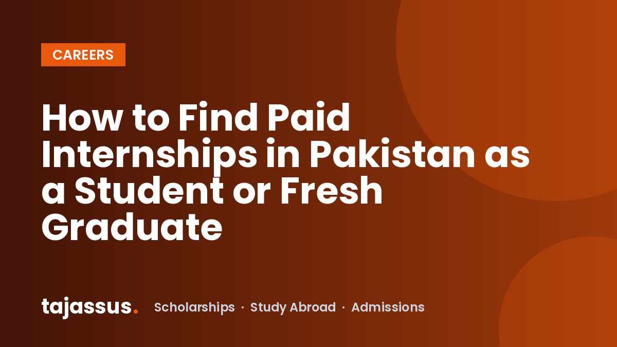 How to Find Paid Internships in Pakistan as a Student or Fresh Graduate
