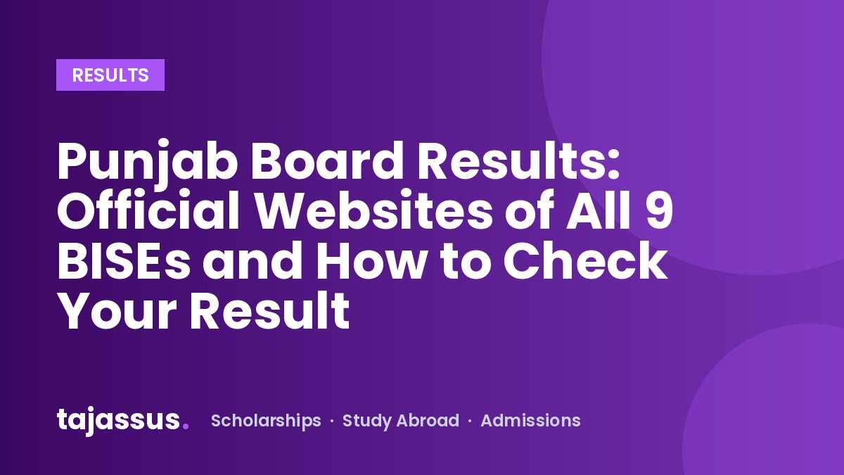 Punjab Board Results: Official Websites of All 9 BISEs and How to Check Your Result