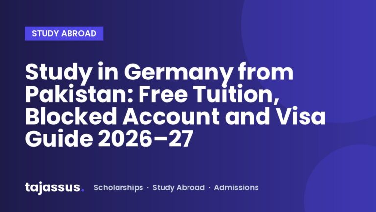 Study in Germany from Pakistan: Free Tuition, Blocked Account and Visa Guide 2026–27